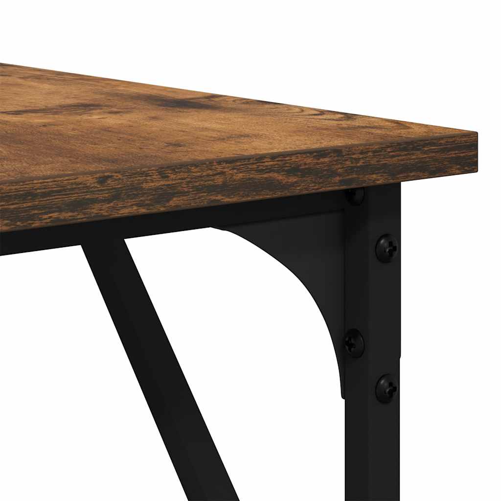 Skrivebord røkt eik 149x149x75 cm konstruert tre