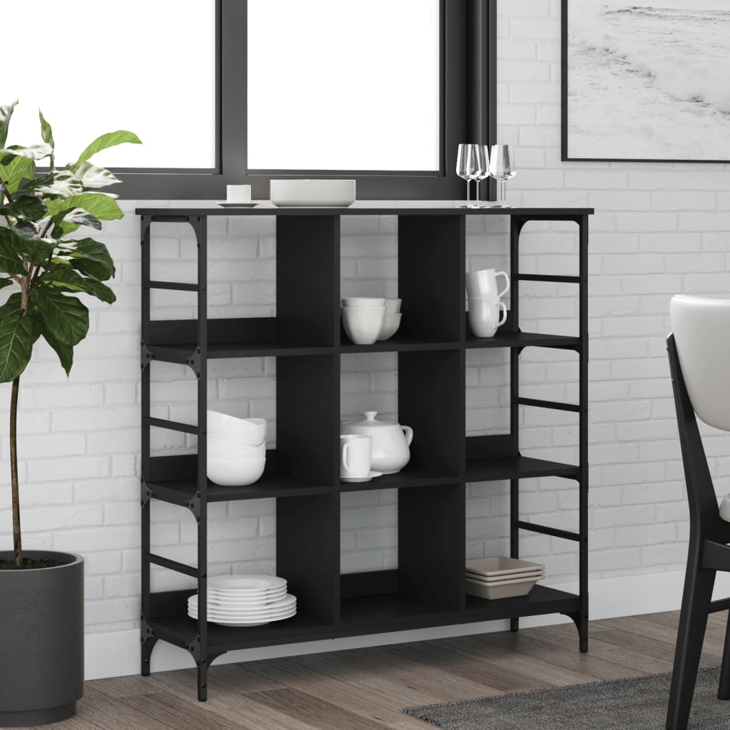 Skjenk svart 102x32x103,5 cm konstruert tre