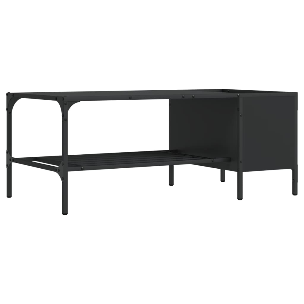 Salongbord med stativ svart 100x51x40 cm konstruert tre