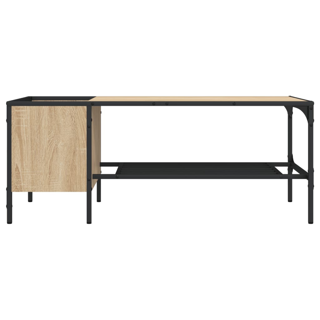 Salongbord med stativ sonoma eik 100x51x40 cm konstruert tre
