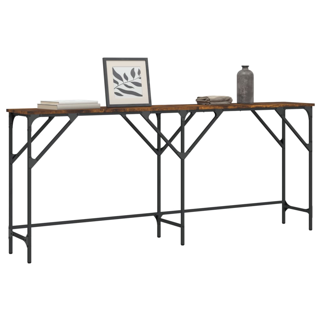 Konsollbord sonoma eik 180x29x75 cm konstruert tre