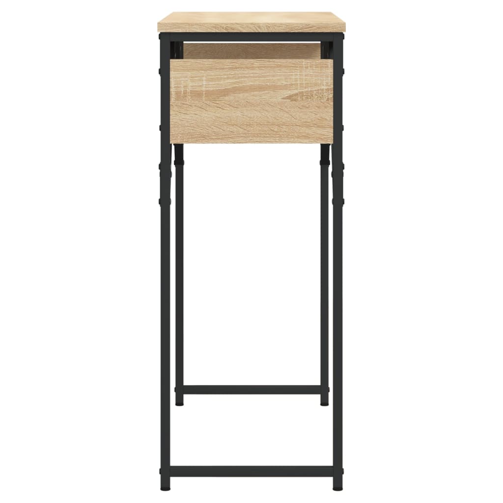 Konsollbord med hylle sonoma eik 75x30x75 cm konstruert tre