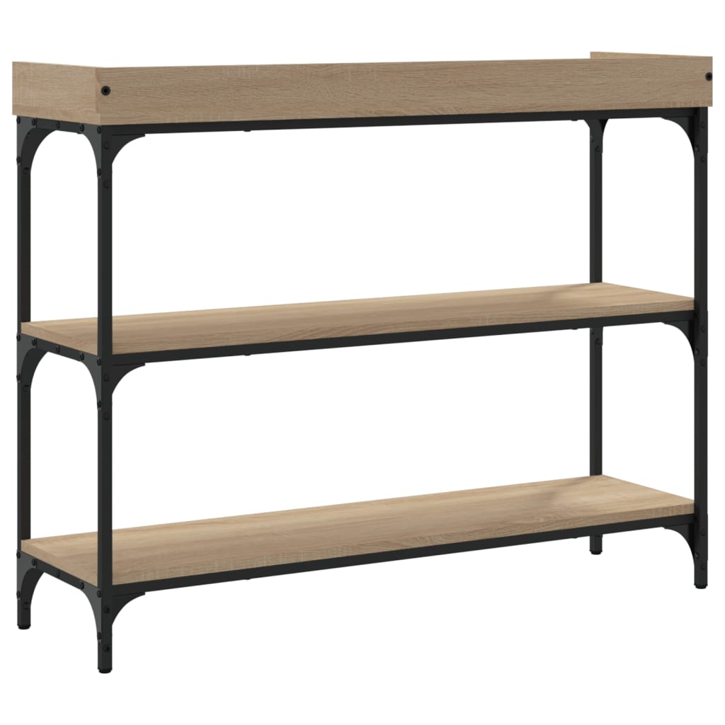 Konsollbord med hyller sonoma eik 100x30x80 cm