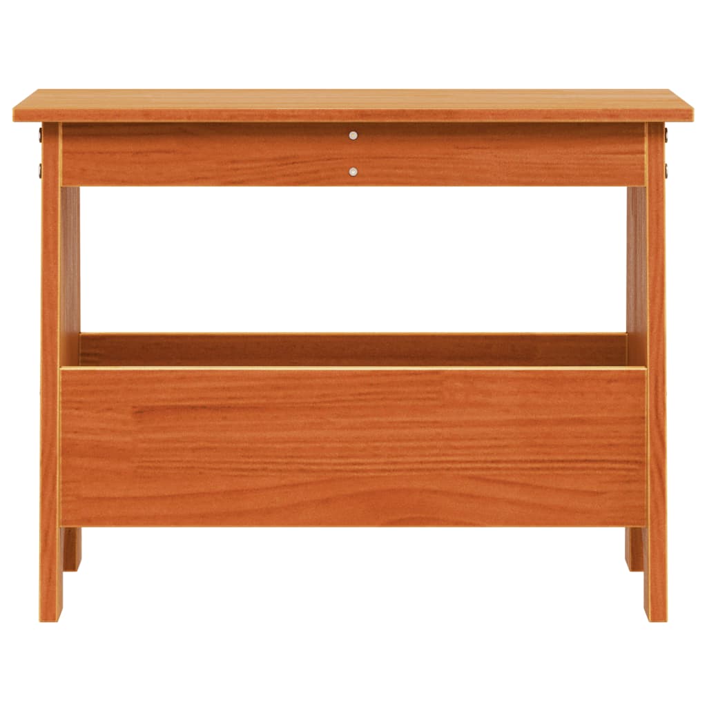 Gangbenk voksbrun 60x28x45 cm heltre furu