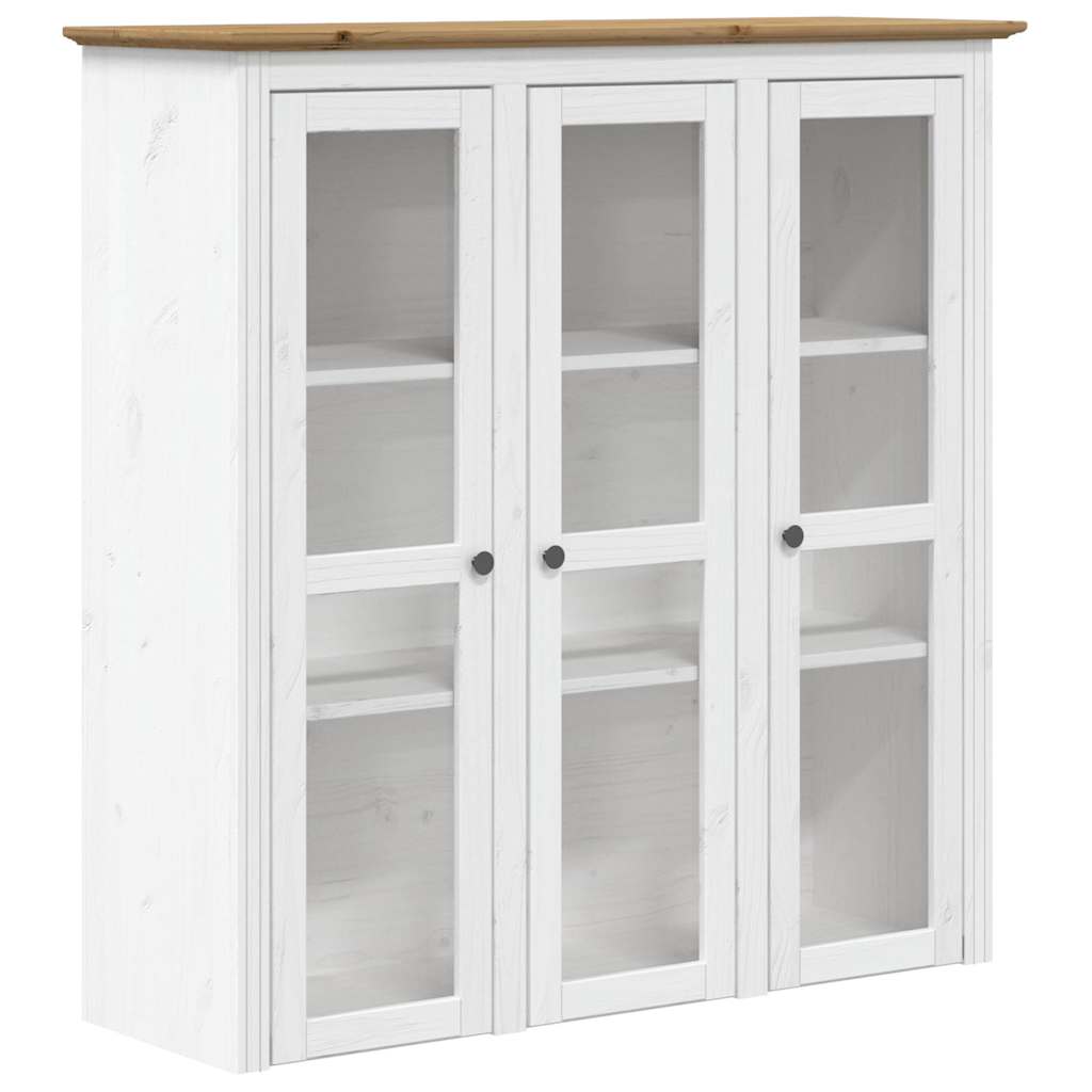 Highboard BODO hvit og brun 115,5x43x200,5 cm cm heltre furu vidaXL