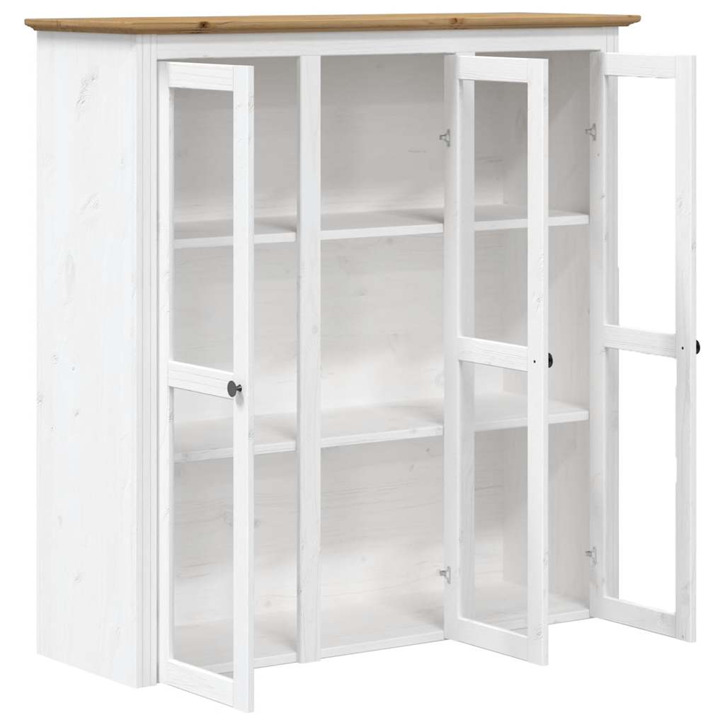 Highboard BODO hvit og brun 115,5x43x200,5 cm cm heltre furu vidaXL