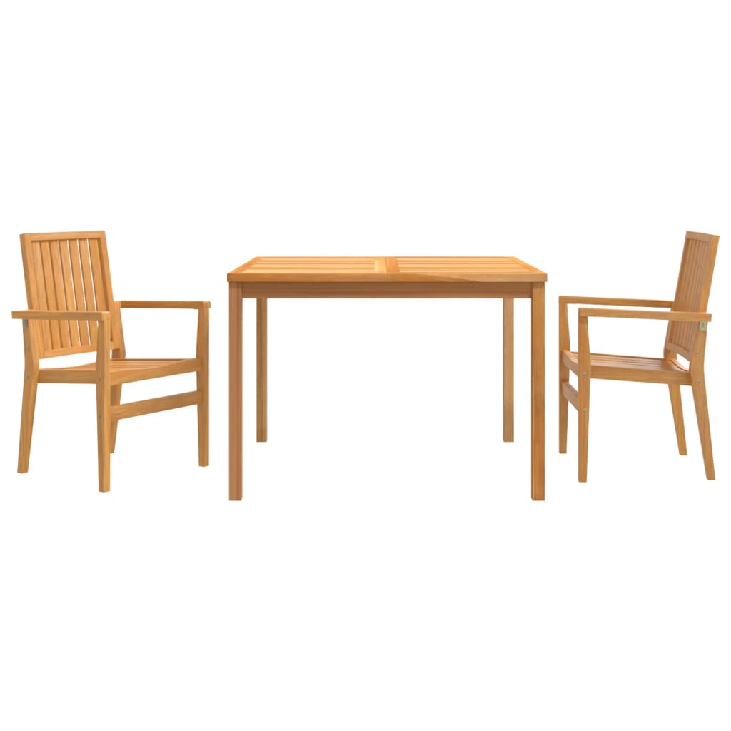 Hagespisegruppe 3 deler heltre teak vidaXL