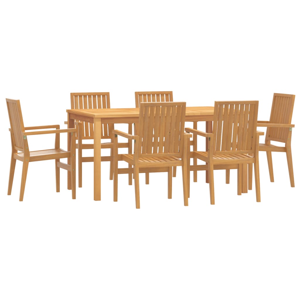 Utendørs spisestue 7 deler heltre teak