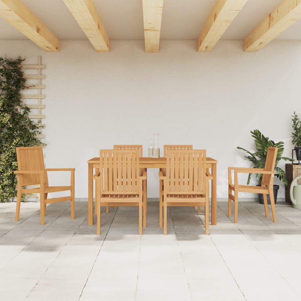 Utendørs spisestue 7 deler heltre teak