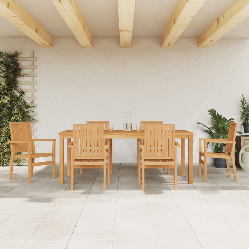 Utendørs spisestue 7 deler heltre teak