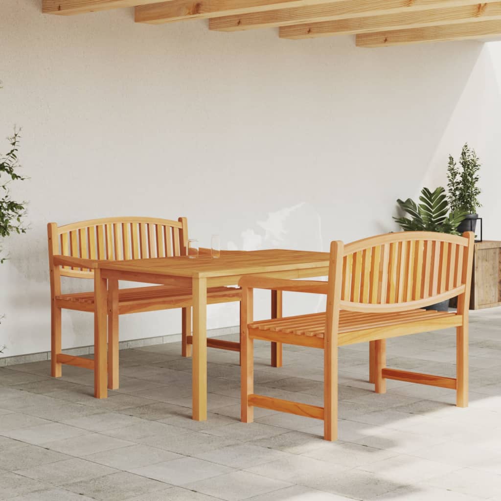 Hagespisegruppe 3 deler heltre teak vidaXL