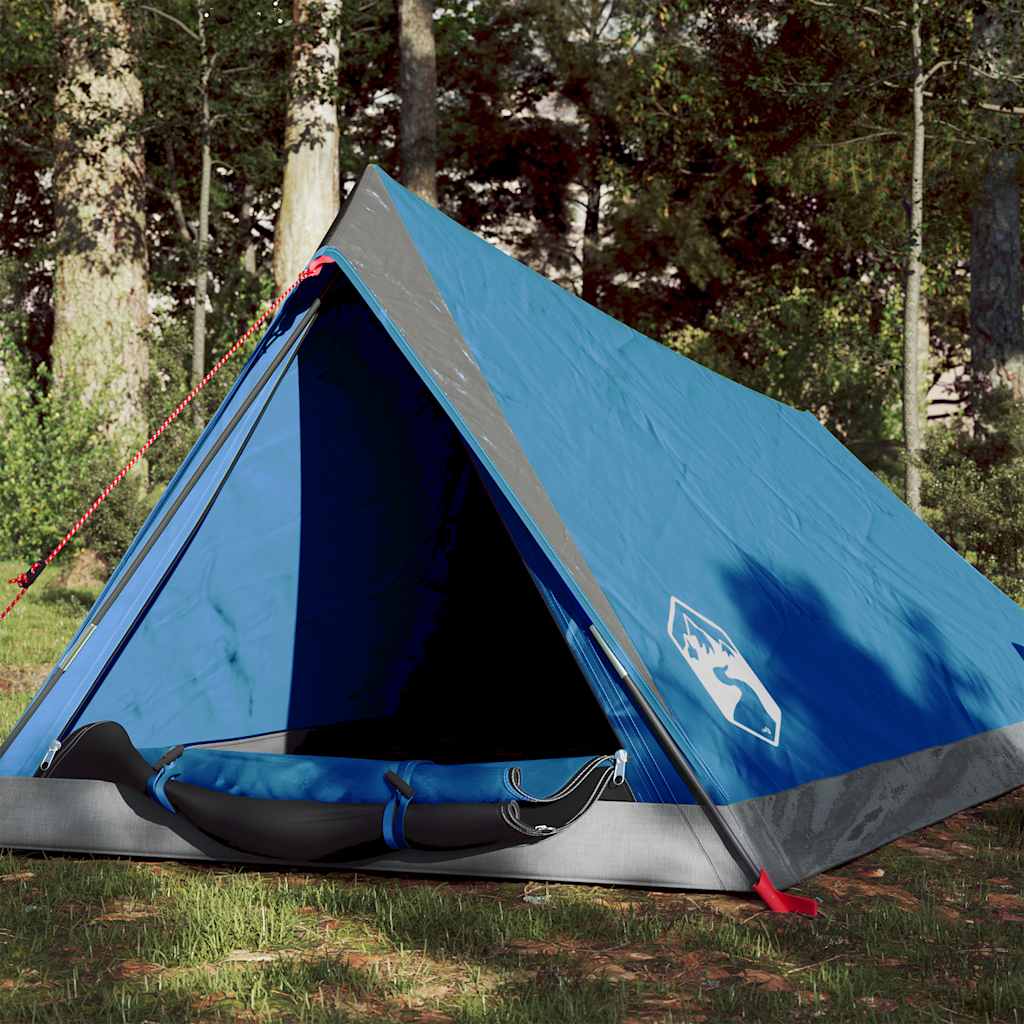 Campingtelt 2 personer blå vanntett vidaXL