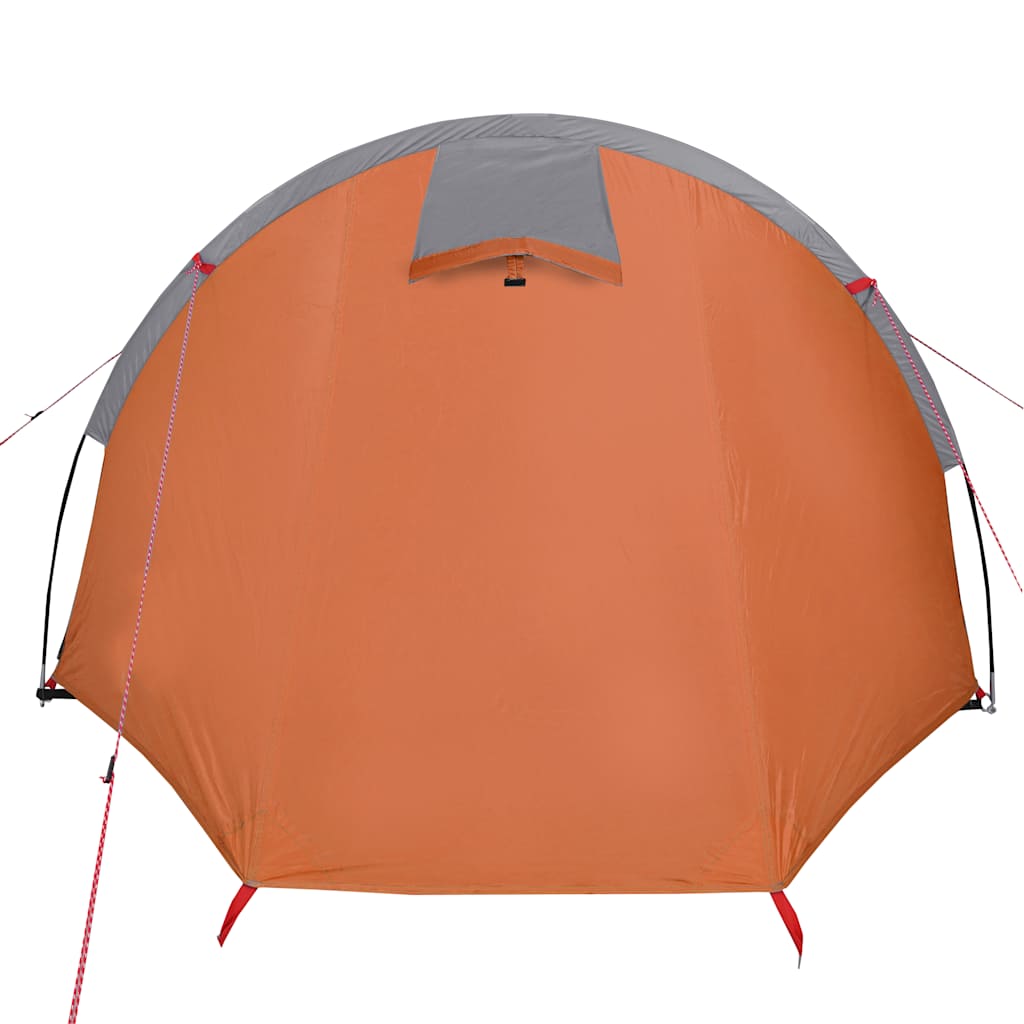 Tunneltelt for camping 4 personer oransje vanntett
