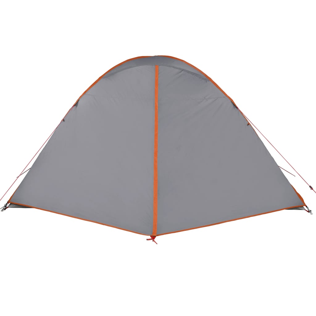 Kuppeltelt for camping 6 personer oransje vanntett
