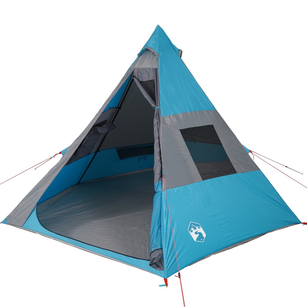 Campingtelt tipi 7 personer blå vanntett