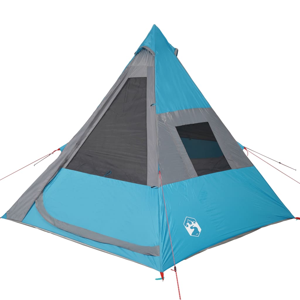 Campingtelt tipi 7 personer blå vanntett