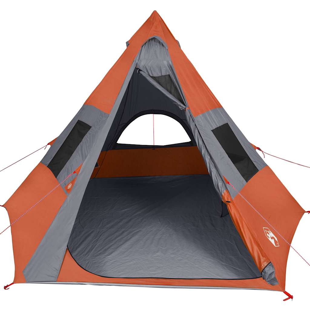 Campingtelt tipi 7 personer oransje vanntett