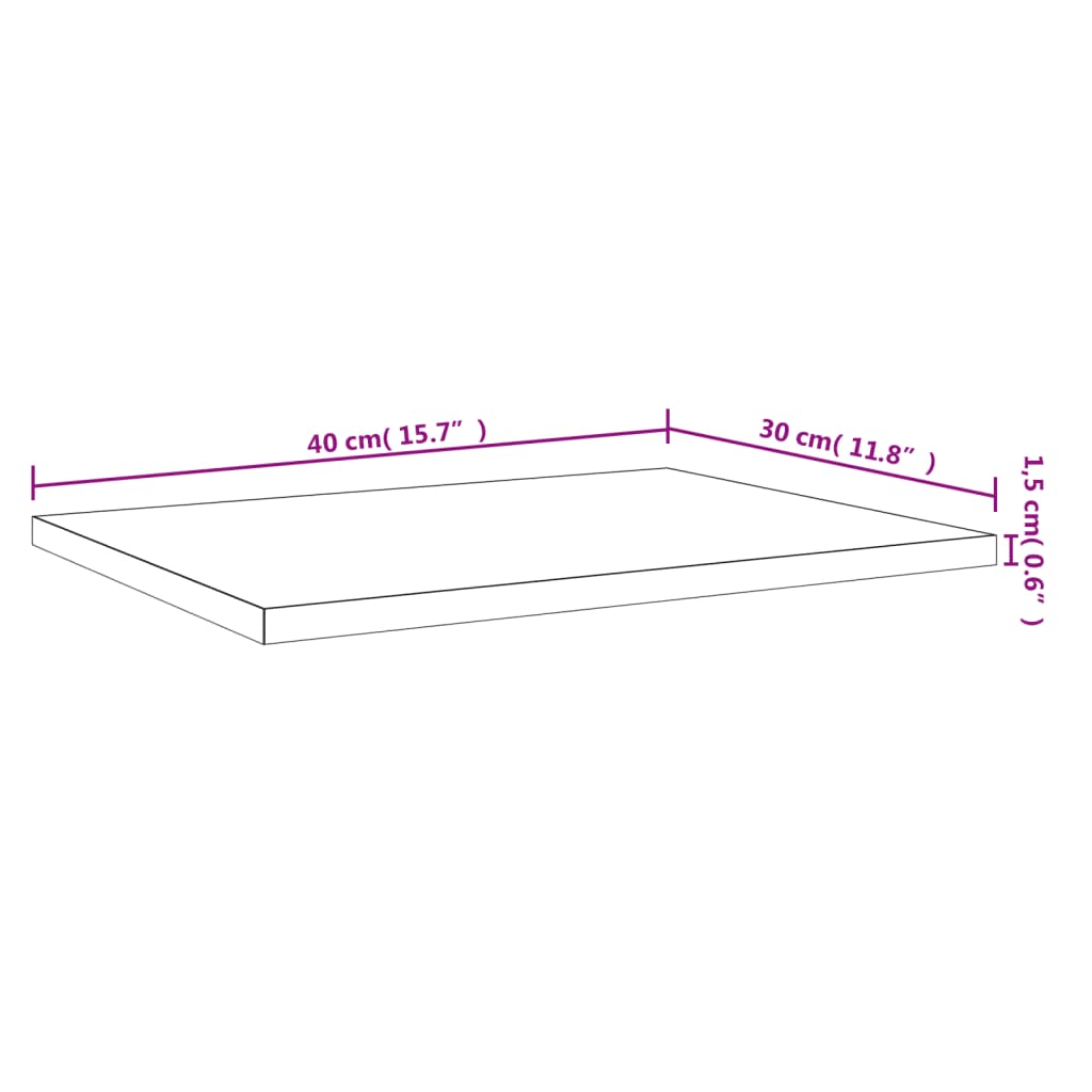 Vegghyller 4 stk røkt eik 40x30x1,5 cm konstruert tre