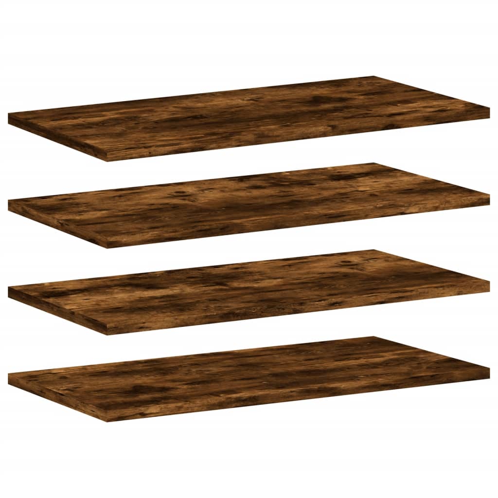 Vegghyller 4 stk røkt eik 60x20x1,5 cm konstruert tre