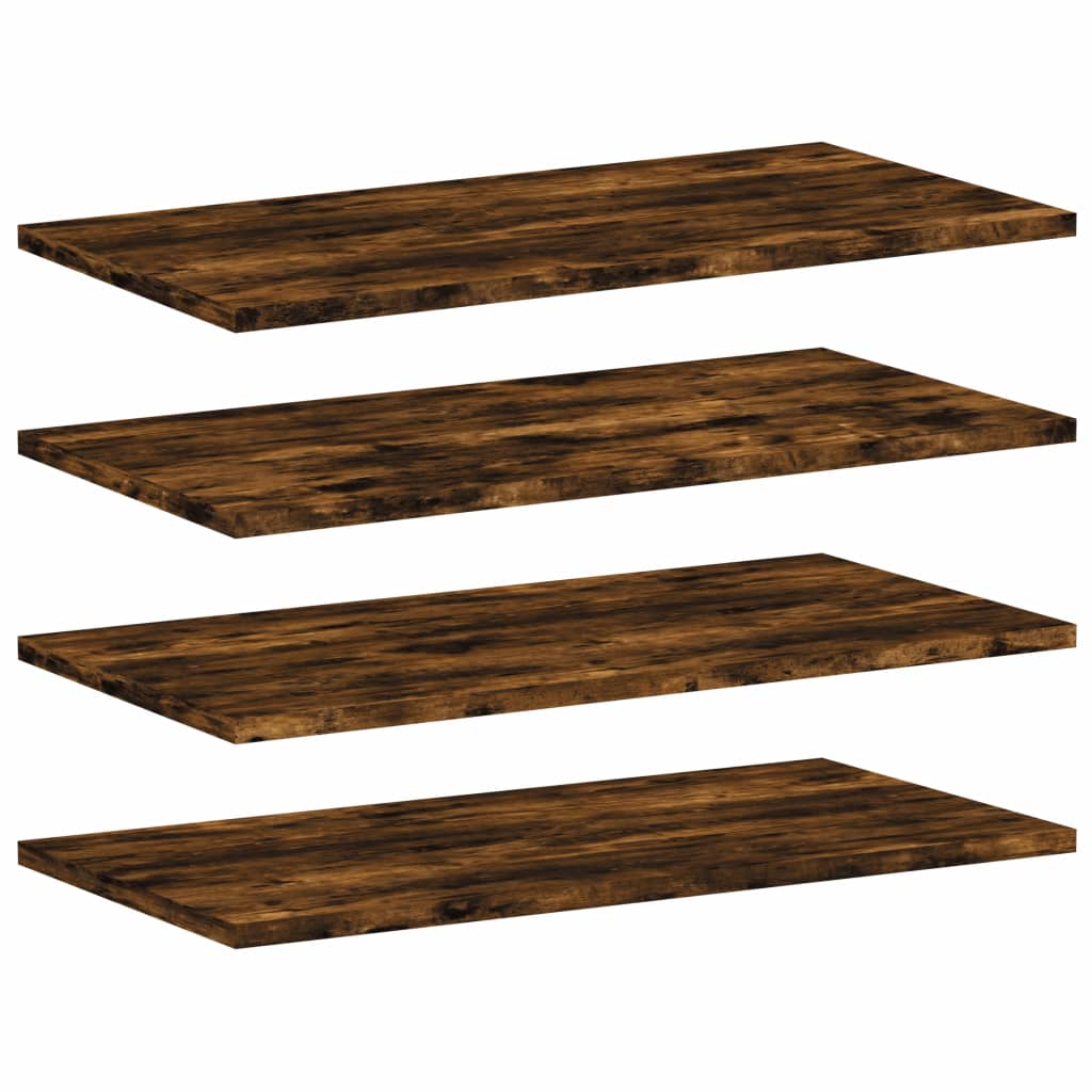 Vegghyller 4 stk røkt eik 60x30x1,5 cm konstruert tre