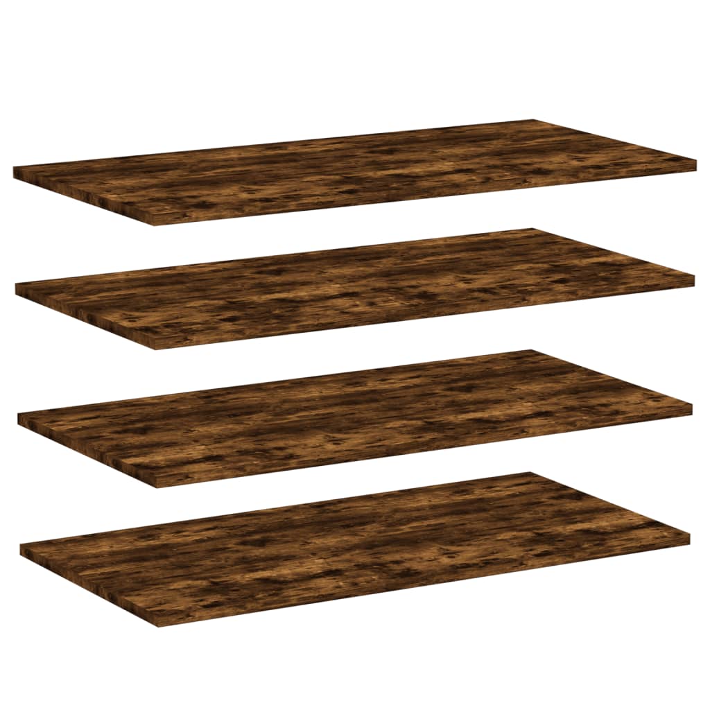 Vegghyller 4 stk røkt eik 80x40x1,5 cm konstruert tre