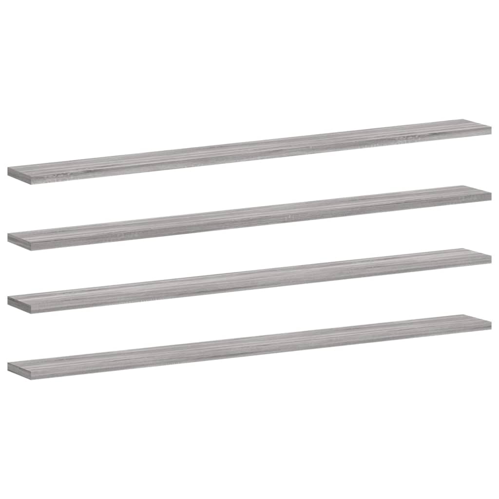 Vegghyller 4 stk grå sonoma 100x10x1,5 cm konstruert tre