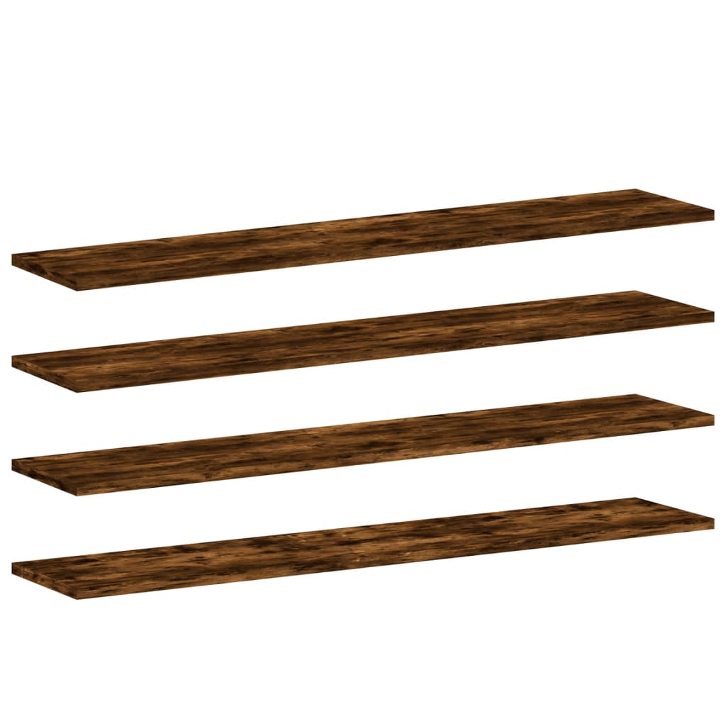 Vegghyller 4 stk røkt eik 100x20x1,5 cm konstruert tre