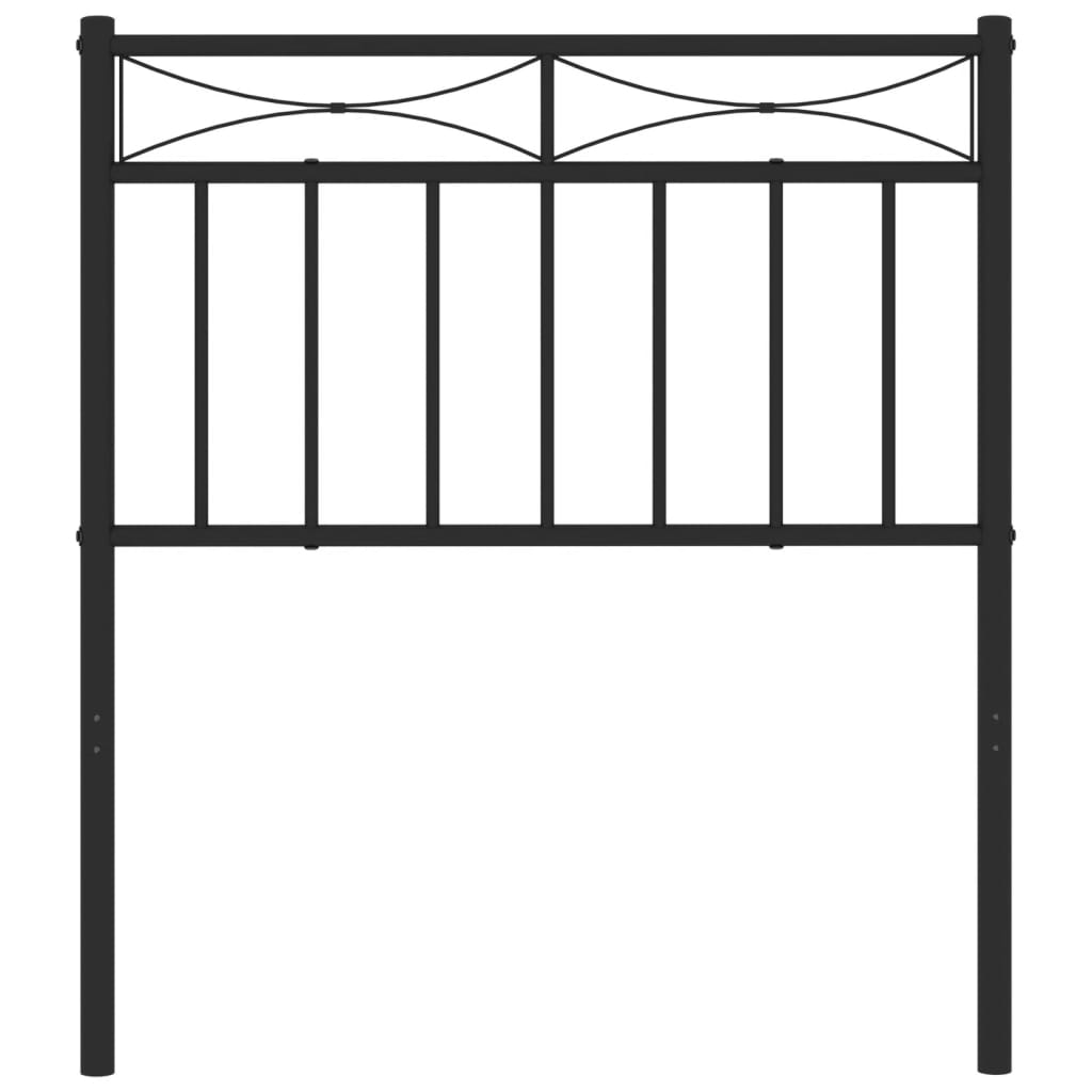 Utskiftbar sengegavl i metall svart 75 cm