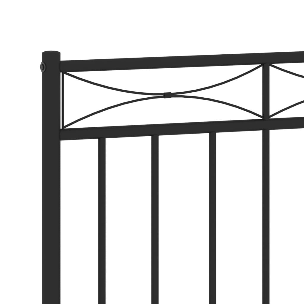 Utskiftbar sengegavl i metall svart 75 cm