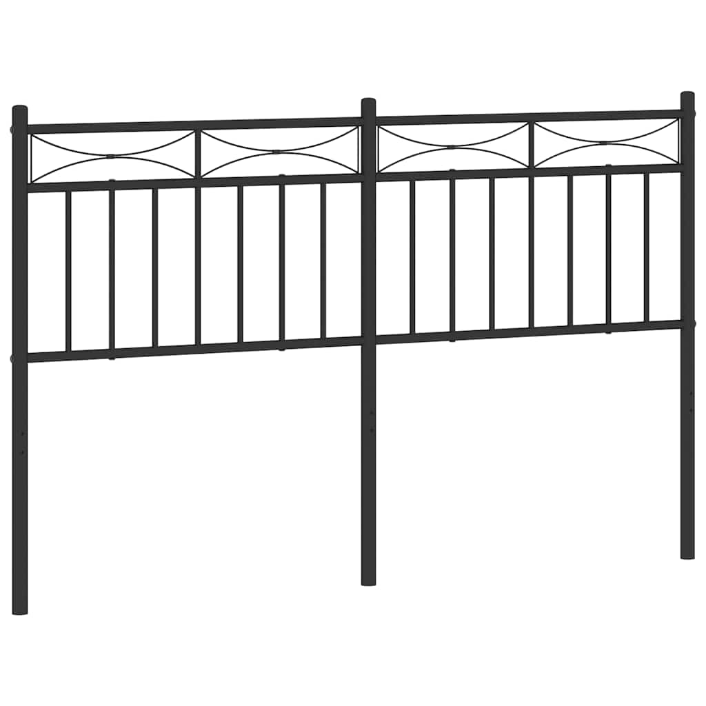 Utskiftbar sengegavl i metall svart 135 cm