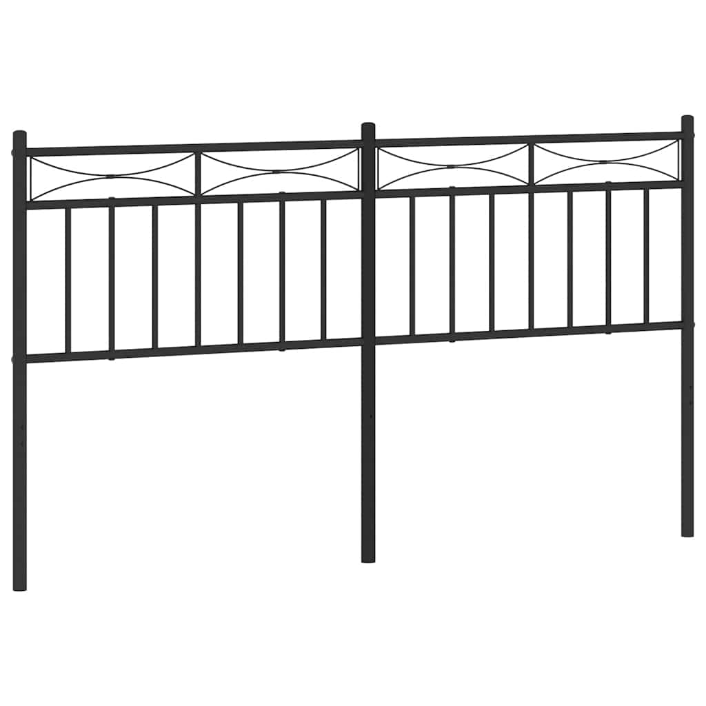 Utskiftbar sengegavl i metall svart 150 cm
