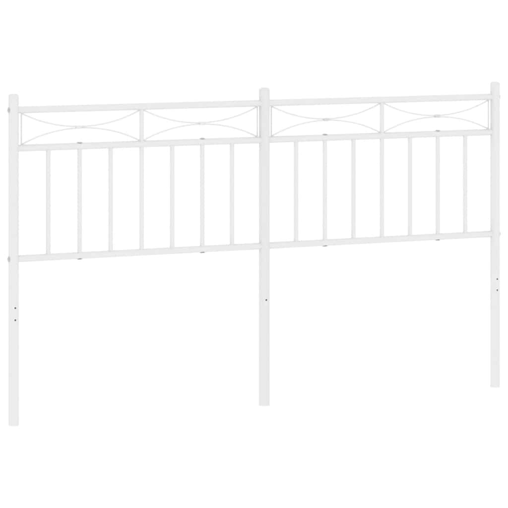 Utskiftbar sengegavl i metall hvit 150 cm