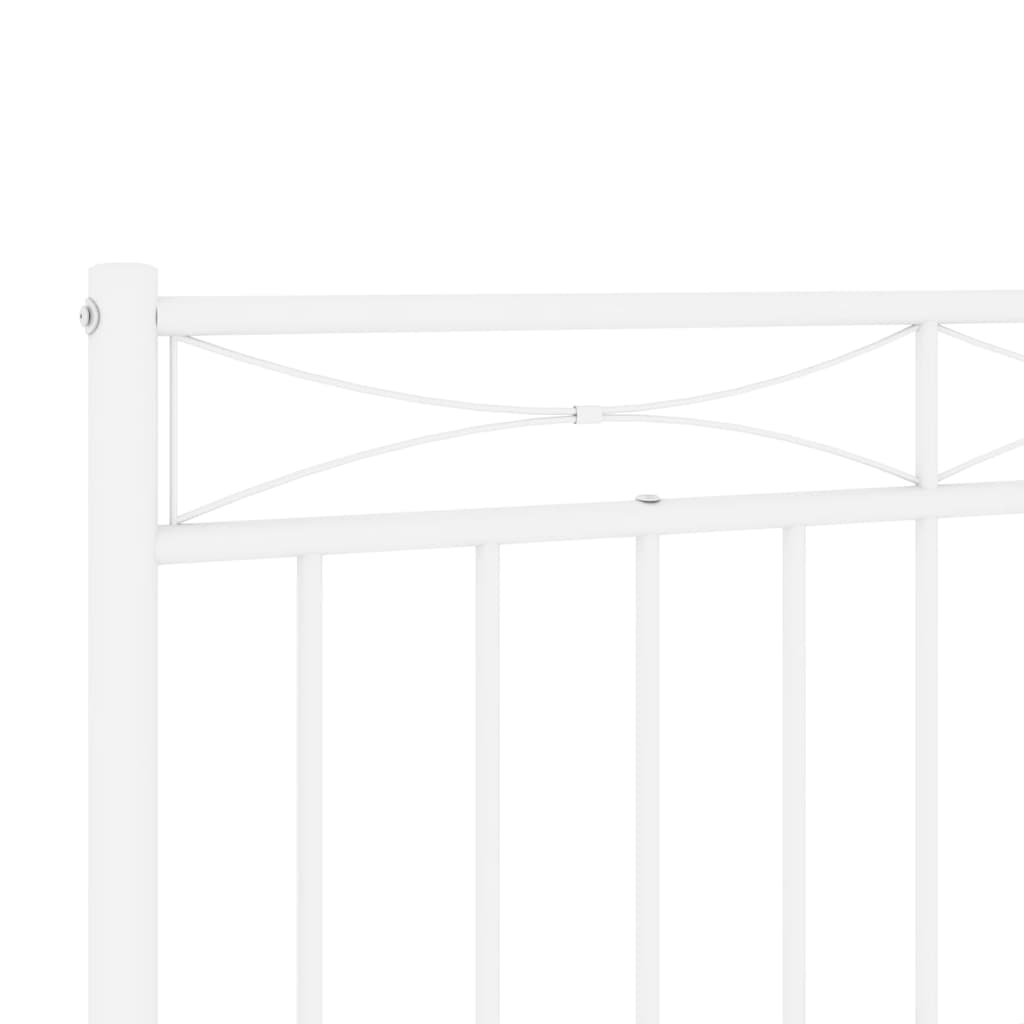 Utskiftbar sengegavl i metall hvit 180 cm