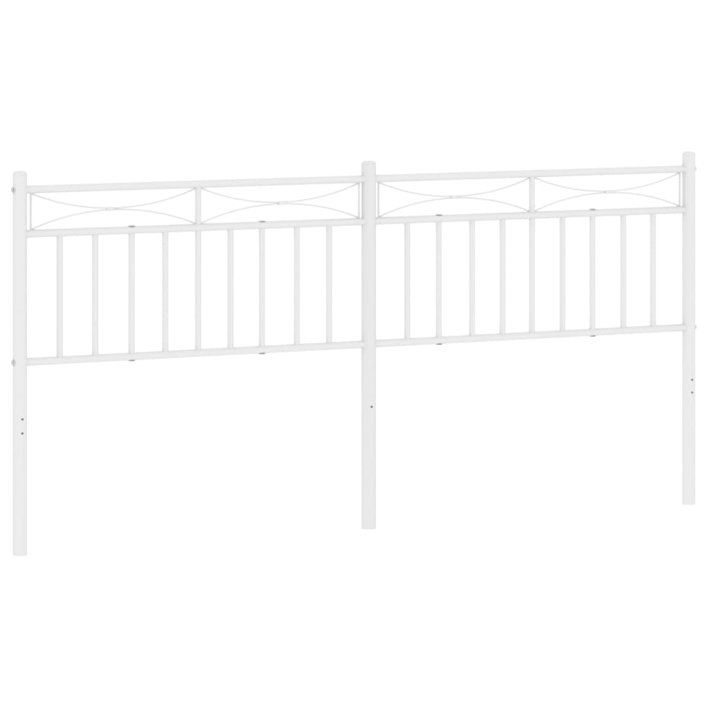Utskiftbar sengegavl i metall hvit 200 cm