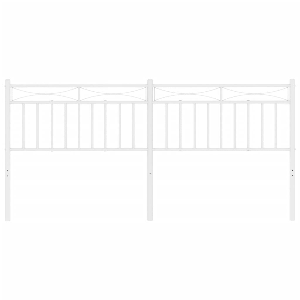 Utskiftbar sengegavl i metall hvit 200 cm