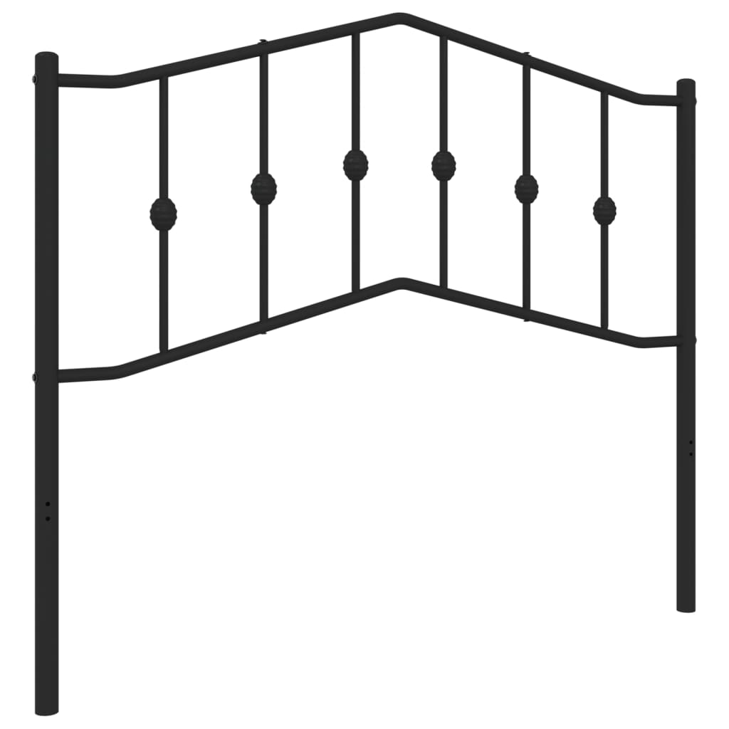 Utskiftbar sengegavl i metall svart 107 cm