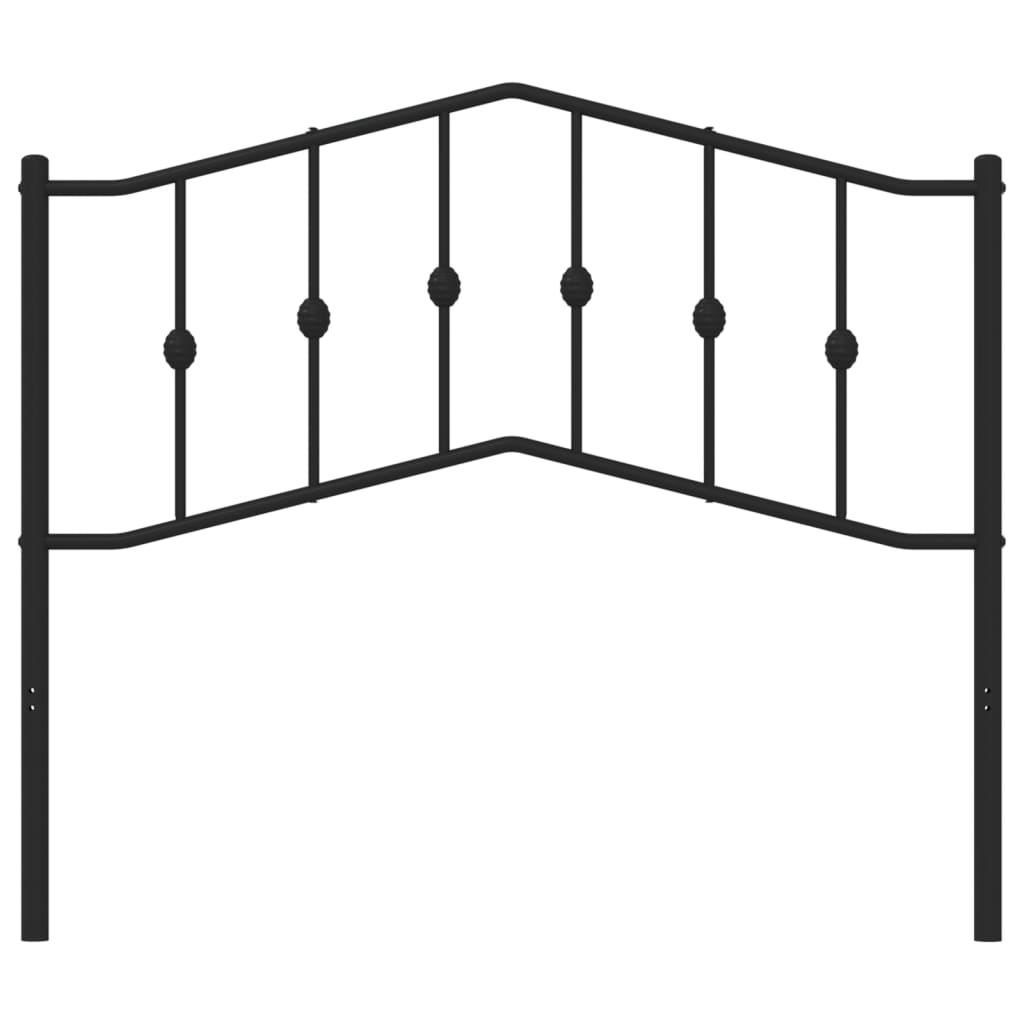 Utskiftbar sengegavl i metall svart 107 cm