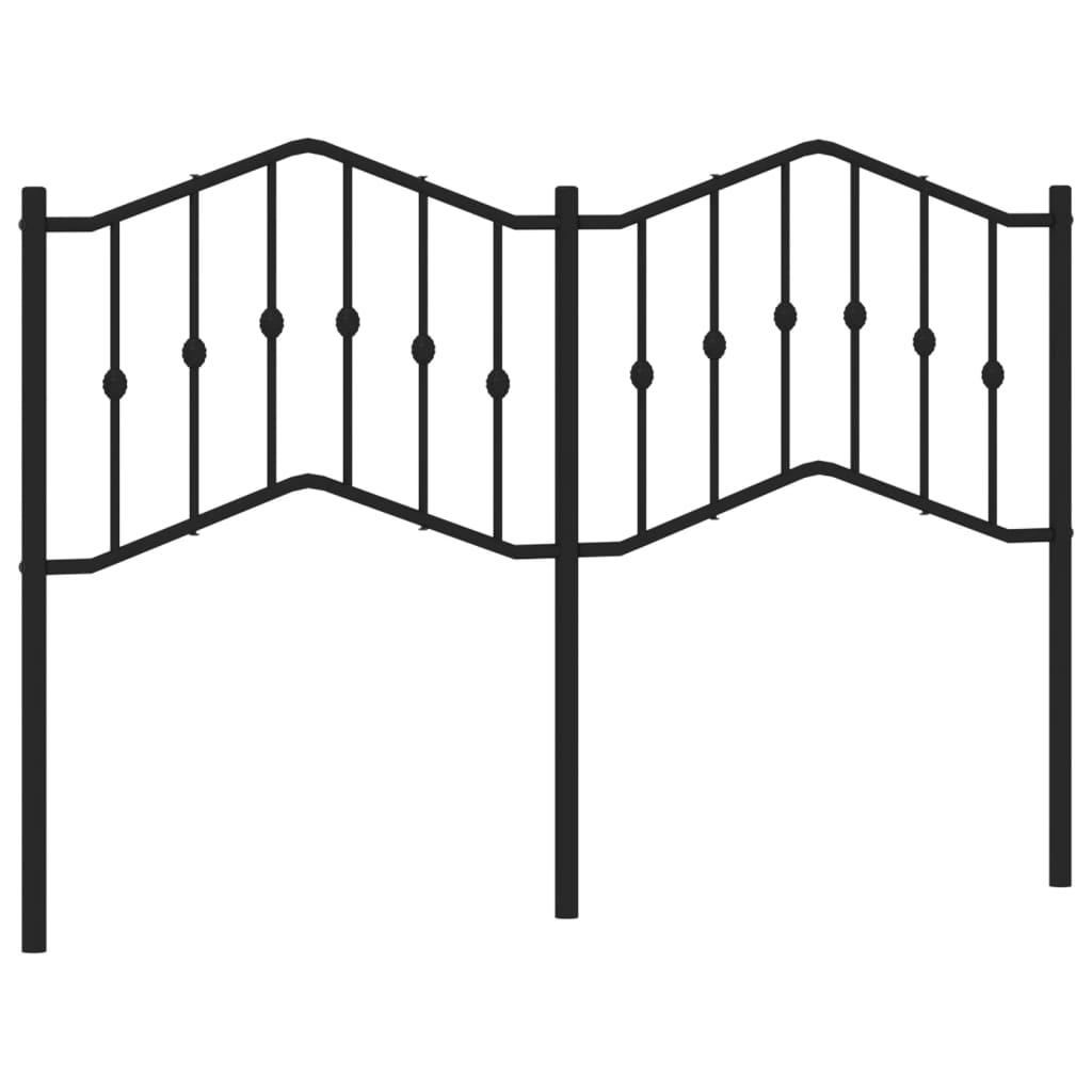 Utskiftbar sengegavl i metall svart 140 cm
