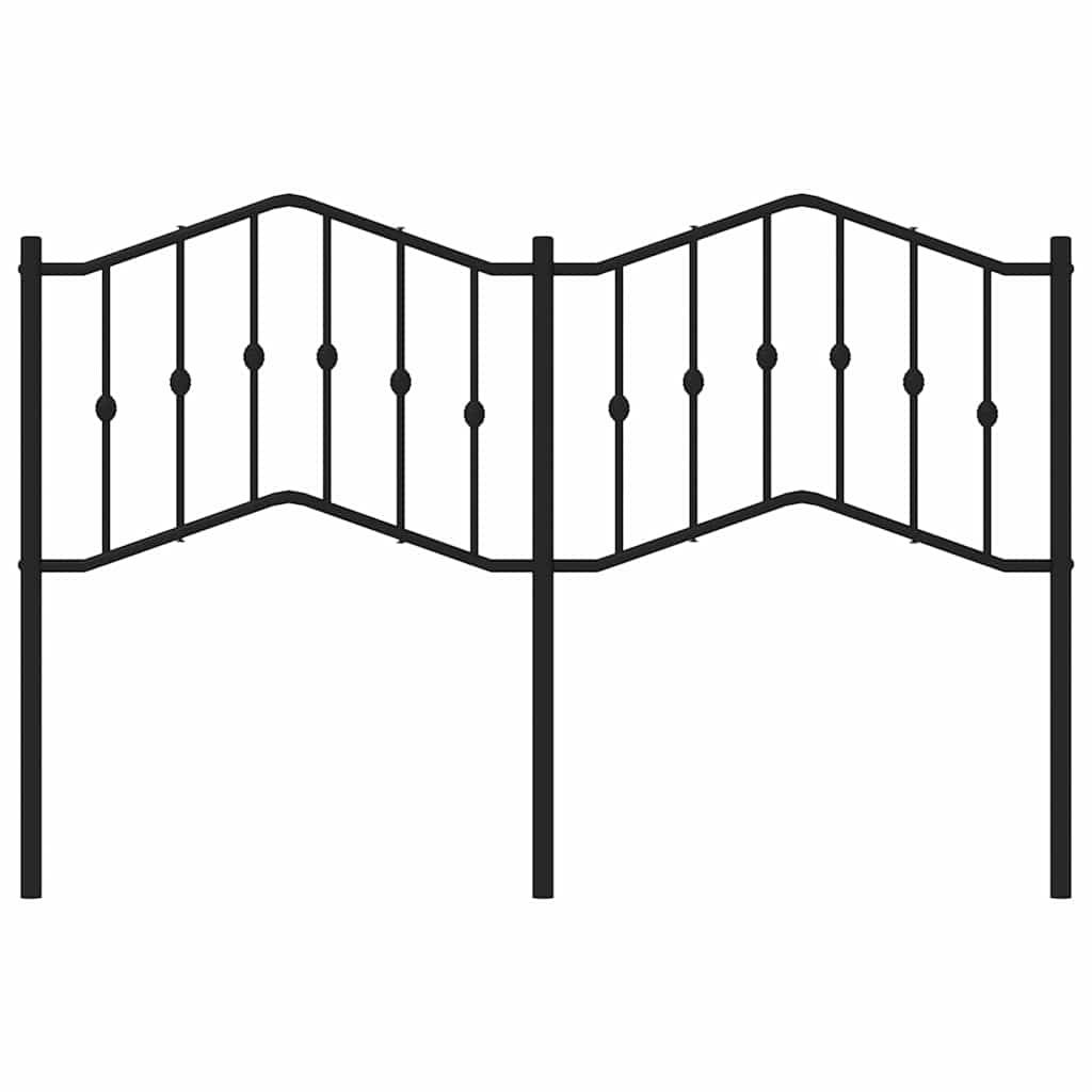 Utskiftbar sengegavl i metall svart 150 cm