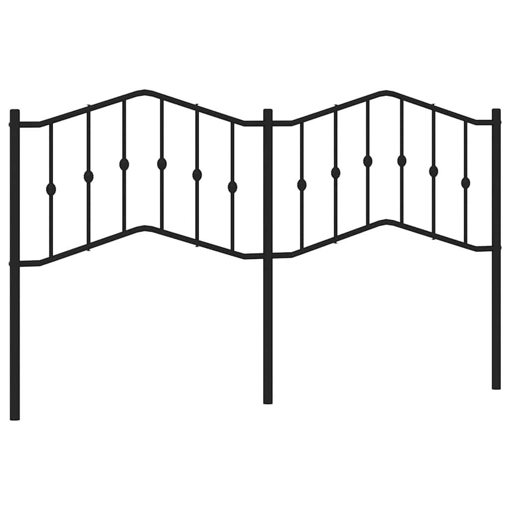 Utskiftbar sengegavl i metall svart 180 cm