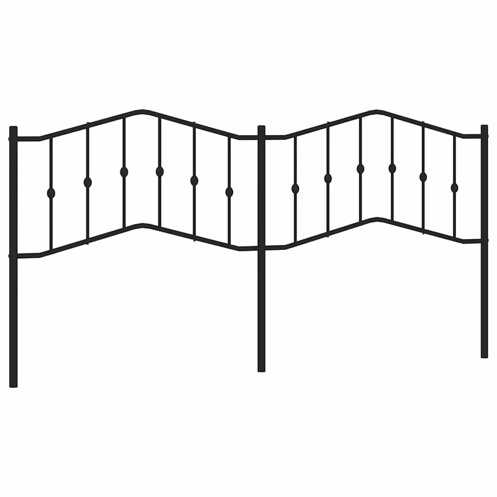 Utskiftbar sengegavl i metall svart 193 cm