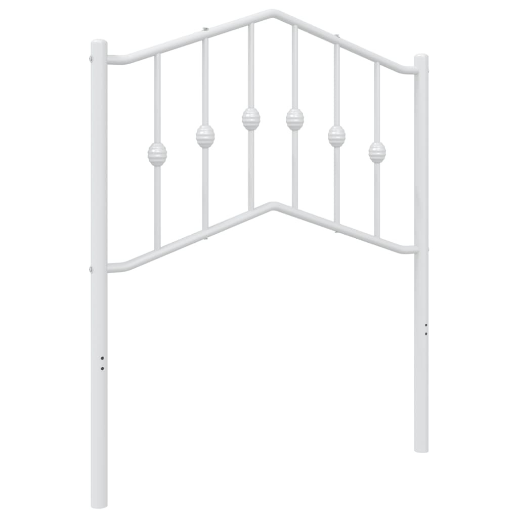 Utskiftbar sengegavl i metall hvit 75 cm vidaXL