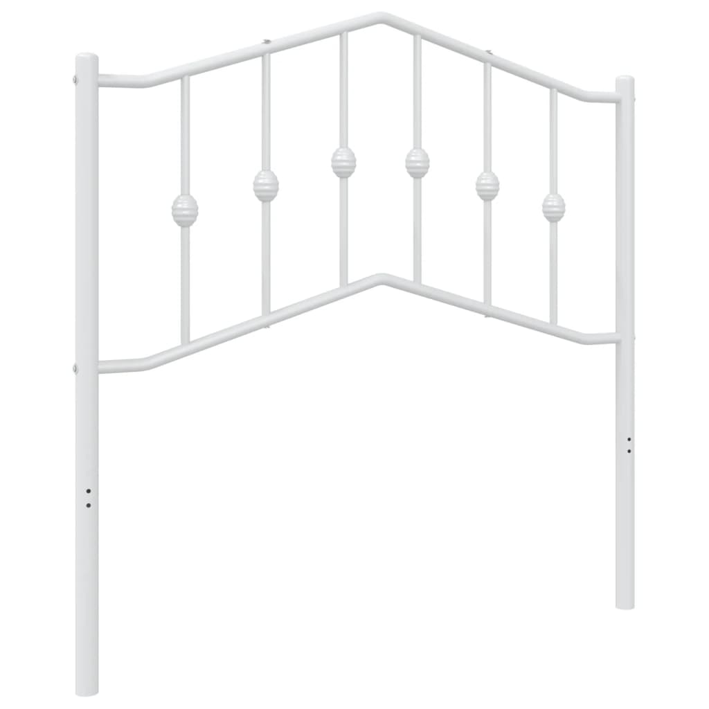 Utskiftbar sengegavl i metall hvit 90 cm