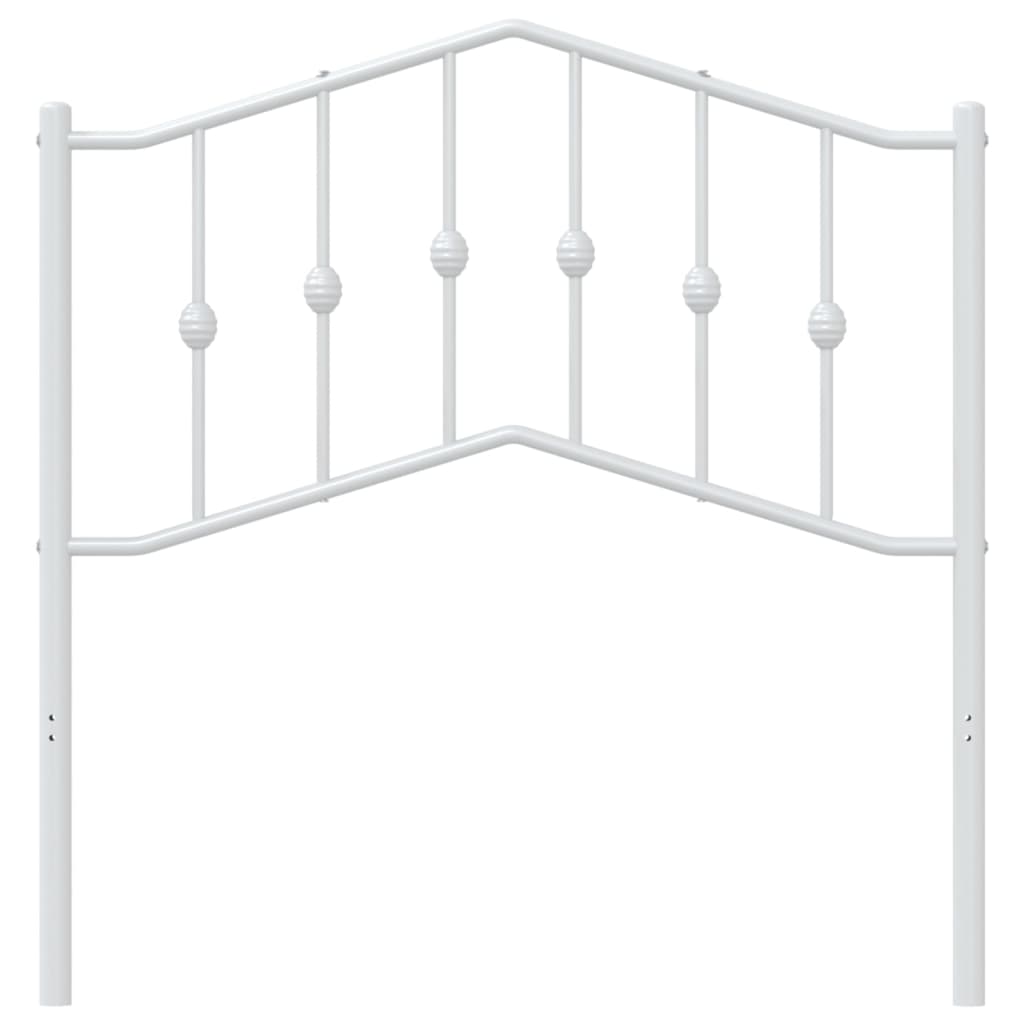 Utskiftbar sengegavl i metall hvit 90 cm