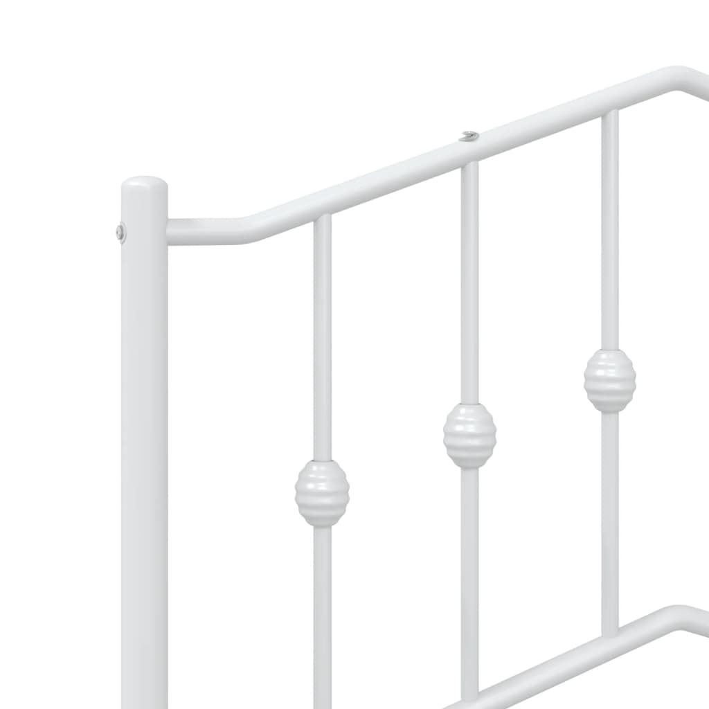 Utskiftbar sengegavl i metall hvit 90 cm