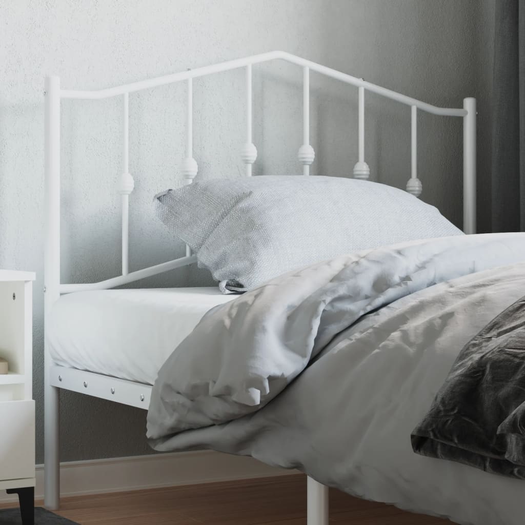 Utskiftbar sengegavl i metall hvit 107 cm