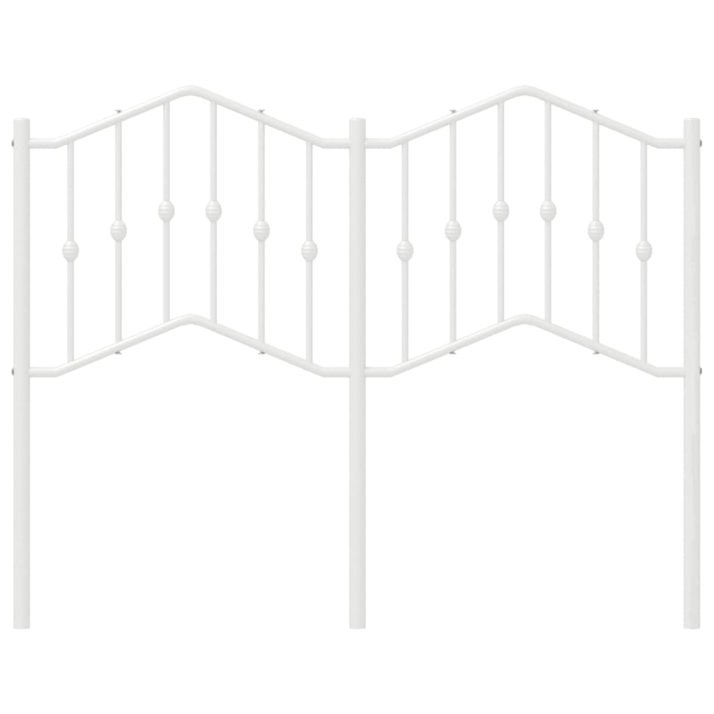 Utskiftbar sengegavl i metall hvit 120 cm