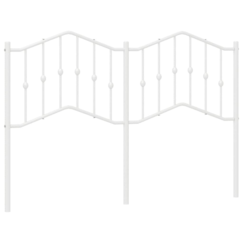 Utskiftbar sengegavl i metall hvit 135 cm