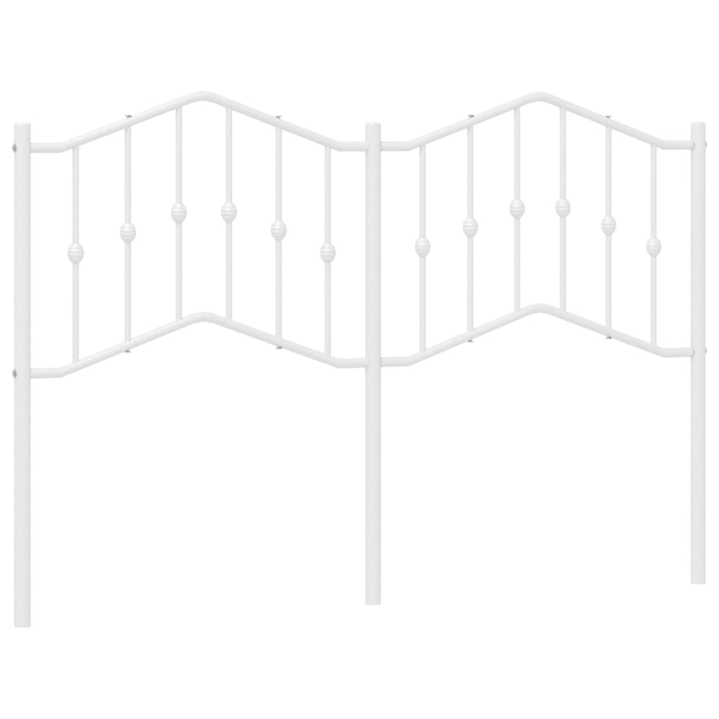 Utskiftbar sengegavl i metall hvit 140 cm