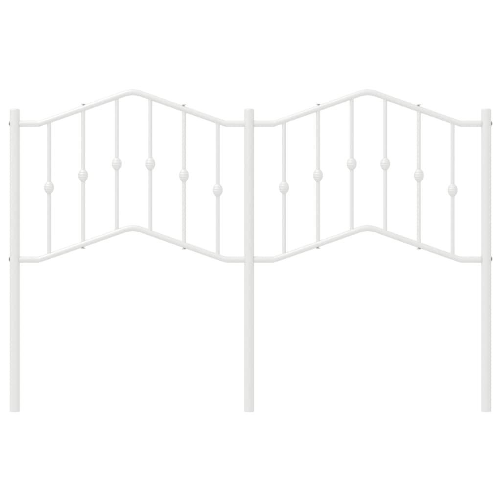 Utskiftbar sengegavl i metall hvit 140 cm